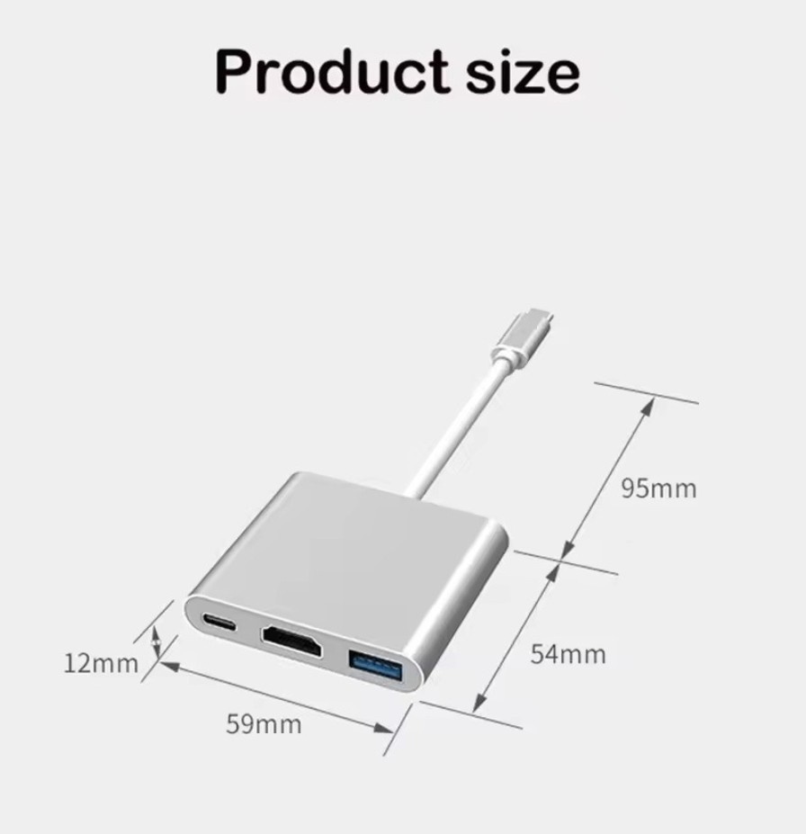 3v1 adapter z USB-C na HDMI - 6