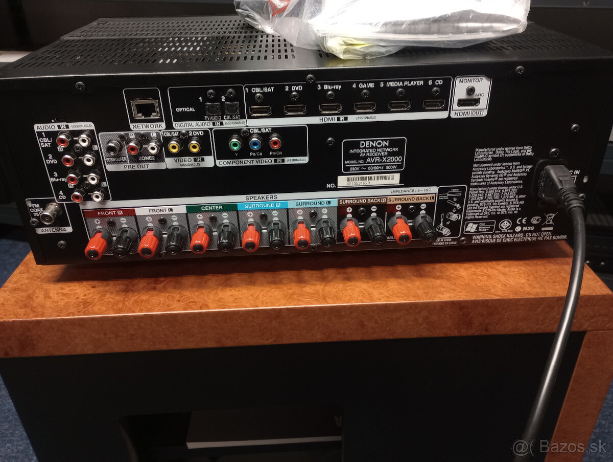 7.1 AV Receiver Denon AVR-X2000 – 4K - 6