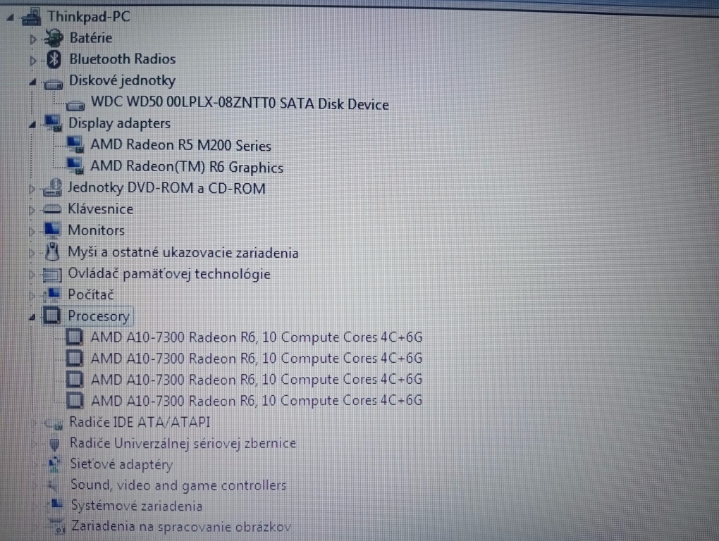 Lenovo Thinkpad A555 , Windows 7 , AMD A10 4-jadro , 8gb ram - 6