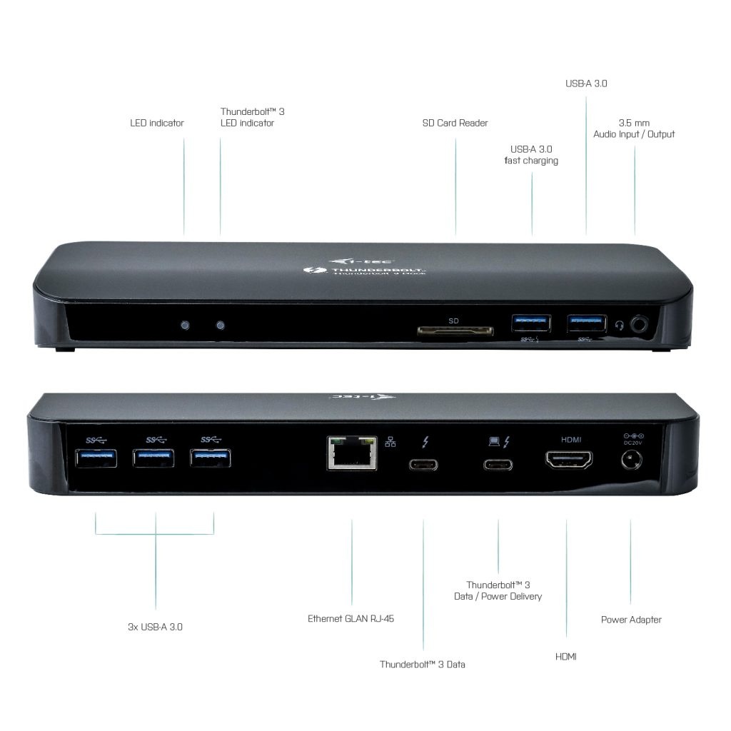 Dock i-Tec TB3HDMIDOCKPLUS Thunderbolt 3 / dual 4K - 6