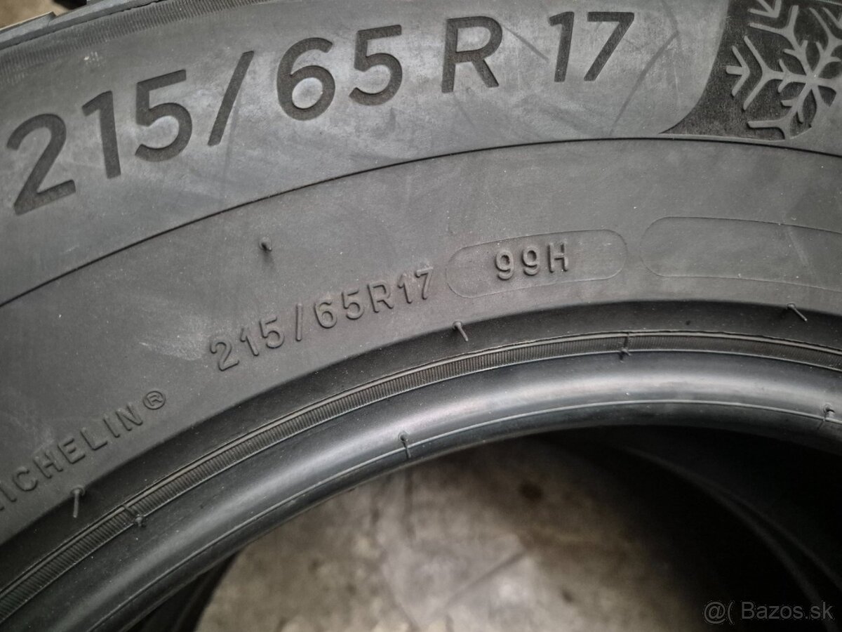 215/65 r17 zimné 2 ks MICHELIN dezén 7,1 mm DOT2024 - 6