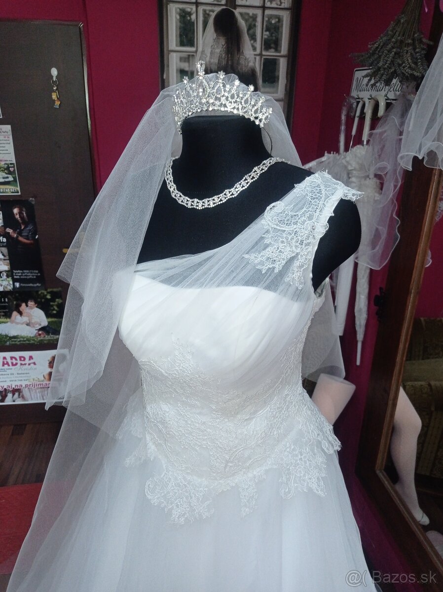Svadobné šaty biele top cena - 6