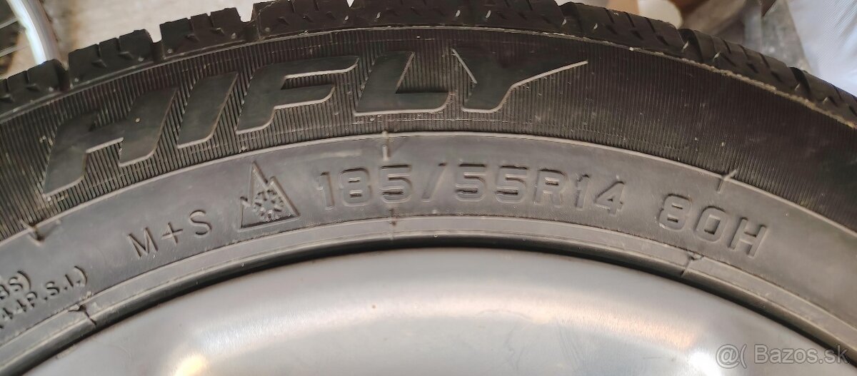 Celoročné pneu 185 55 R14 + VW disky - 6