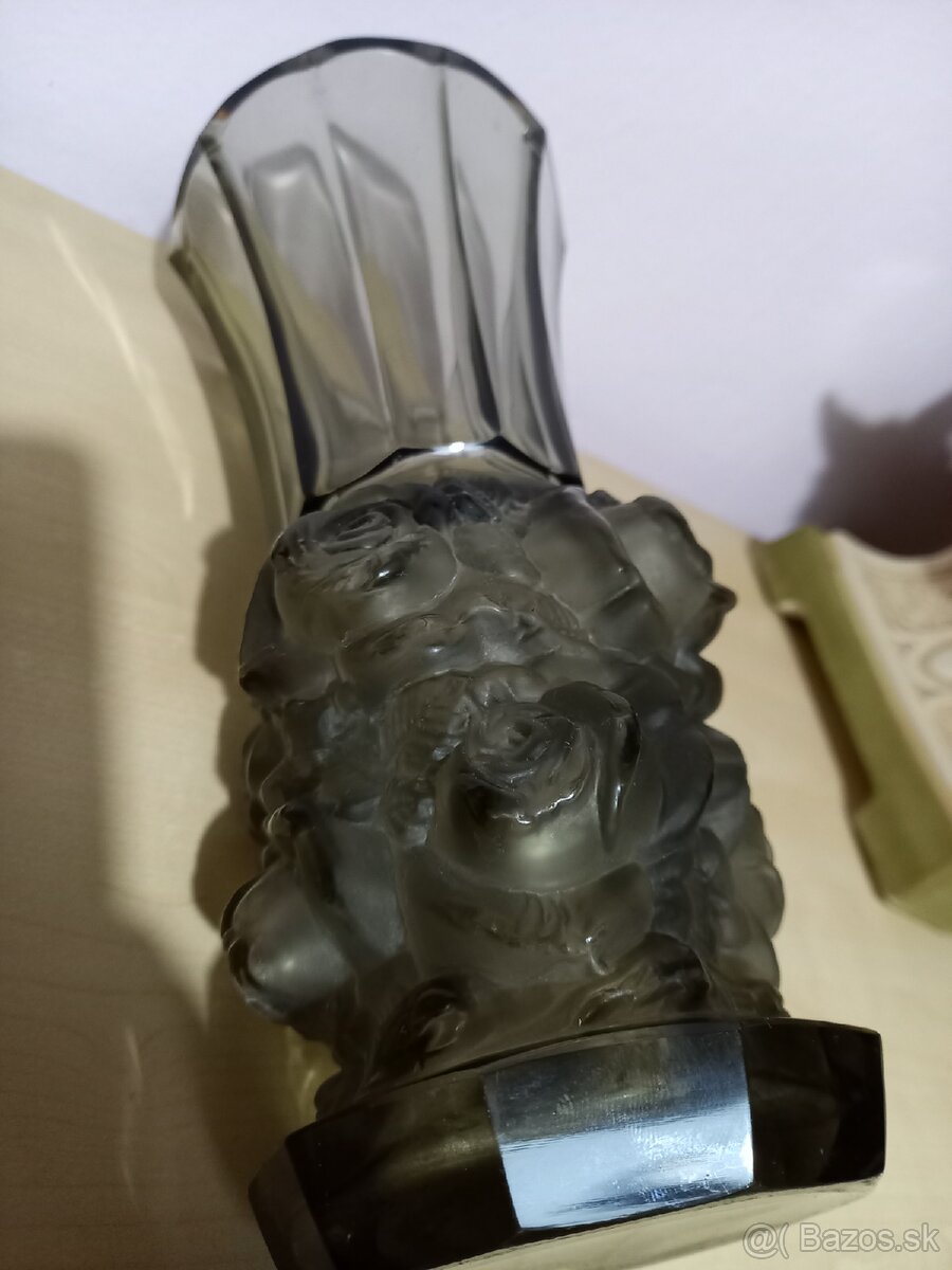 Sklenena Art deco vaza - 6