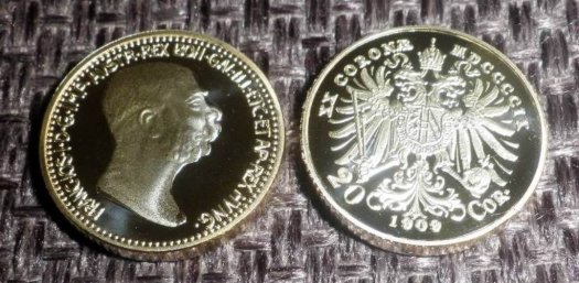 FJI zlaté mince kopie Franz Josef nejlepší dárek RU - 6