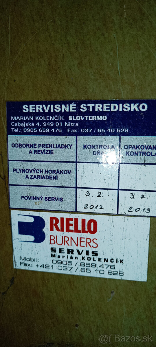 Plynový horák RIELLO 40 model: GS20D - 6