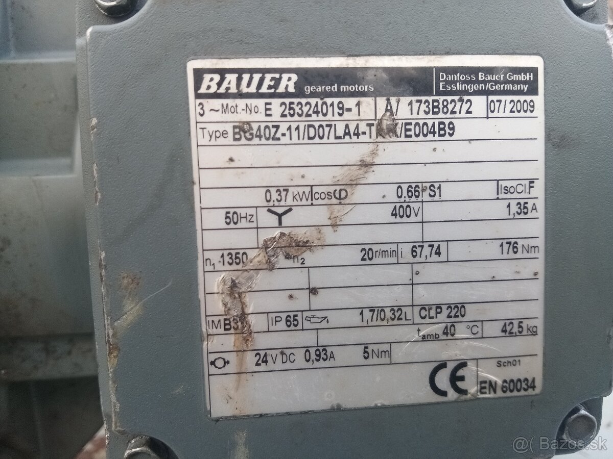 Priama prevodovka s elektromotorom 0,37kW.. - 6