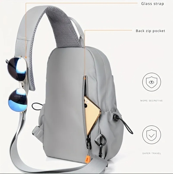 Crossbody batoh šedý - 6