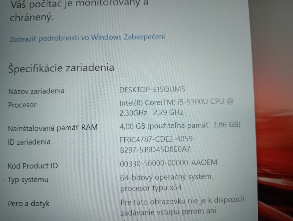 predám Dell latitude 5450 - Intel core i5 - 4gb ram - 6