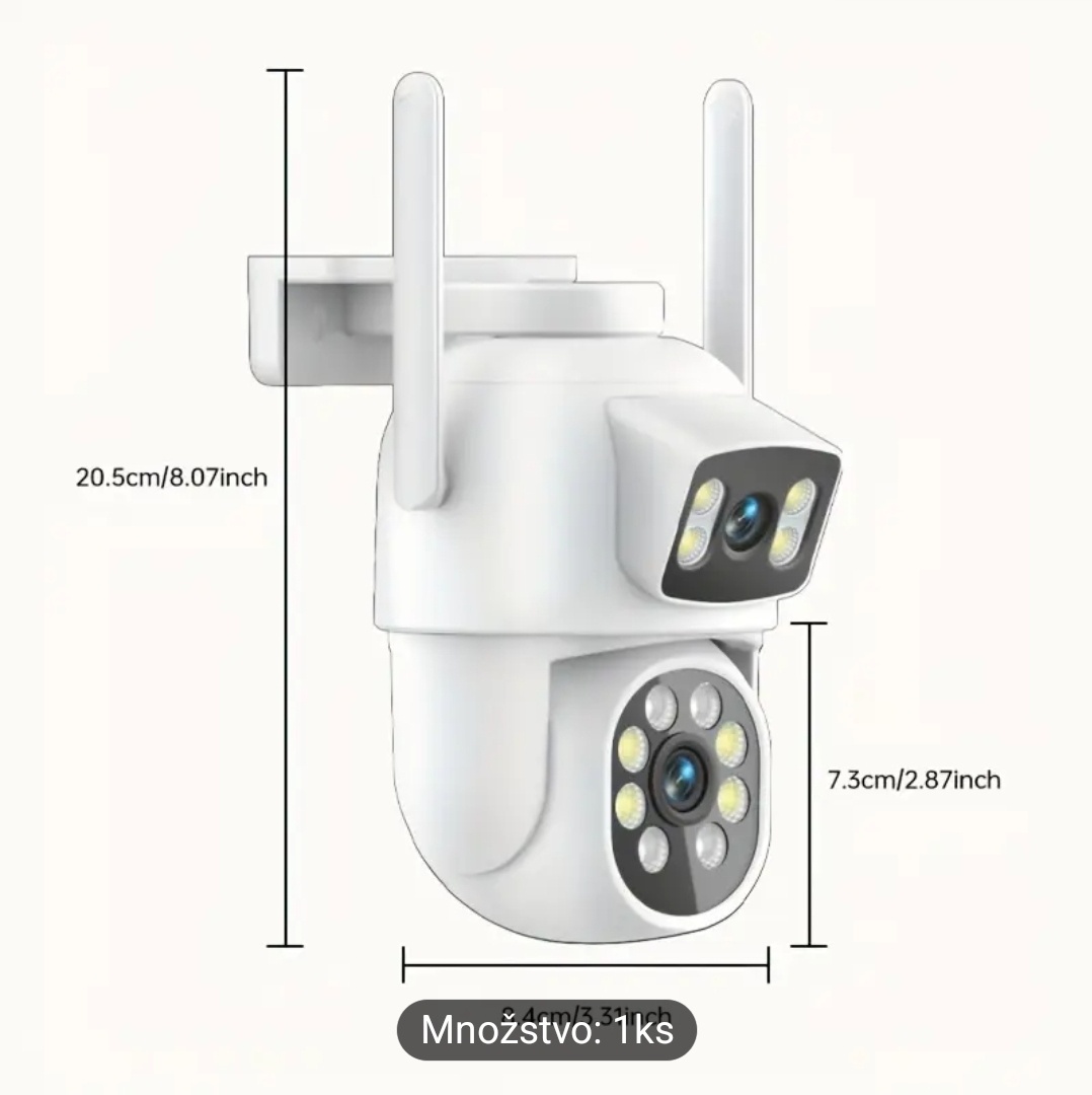 Kamera wifi, vonkajšia, vodotesná,dvojitá - 6