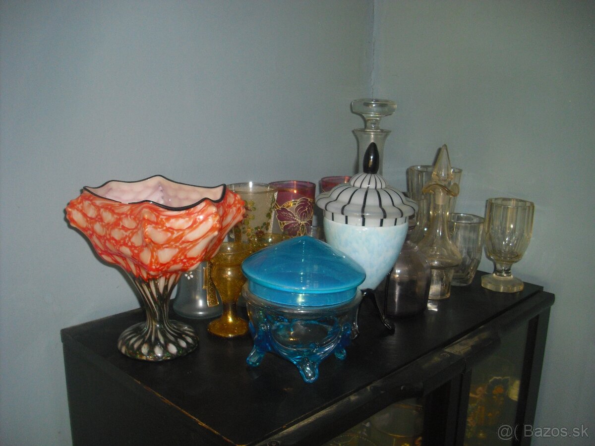 Predam zbierka starozitny pohar, vaza, karafa 19.-20.st - 6