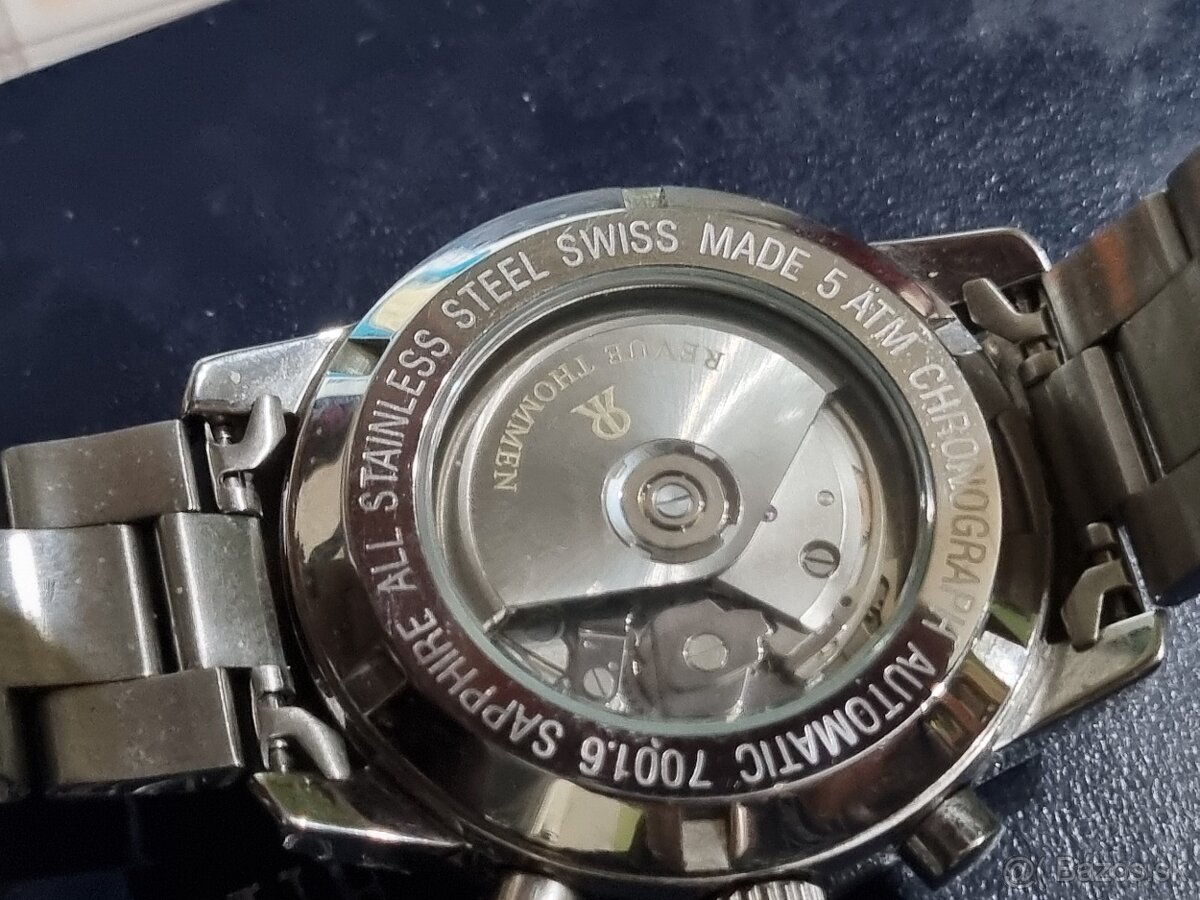 Náramkové hodinky,chronograf Revue,day,date,automatic. - 6