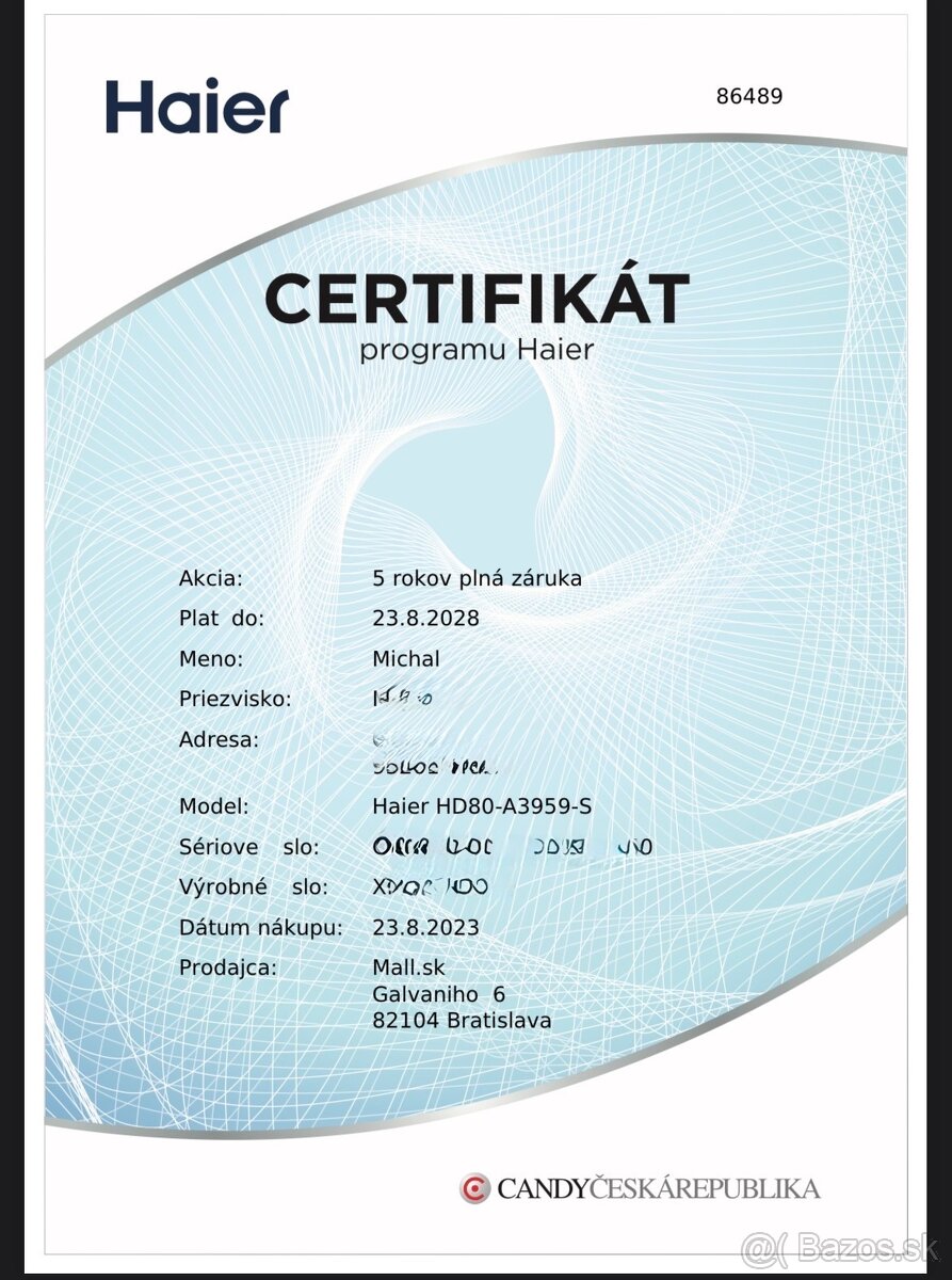 Haier HD80-A3959 I-Pro Series 5 - 6