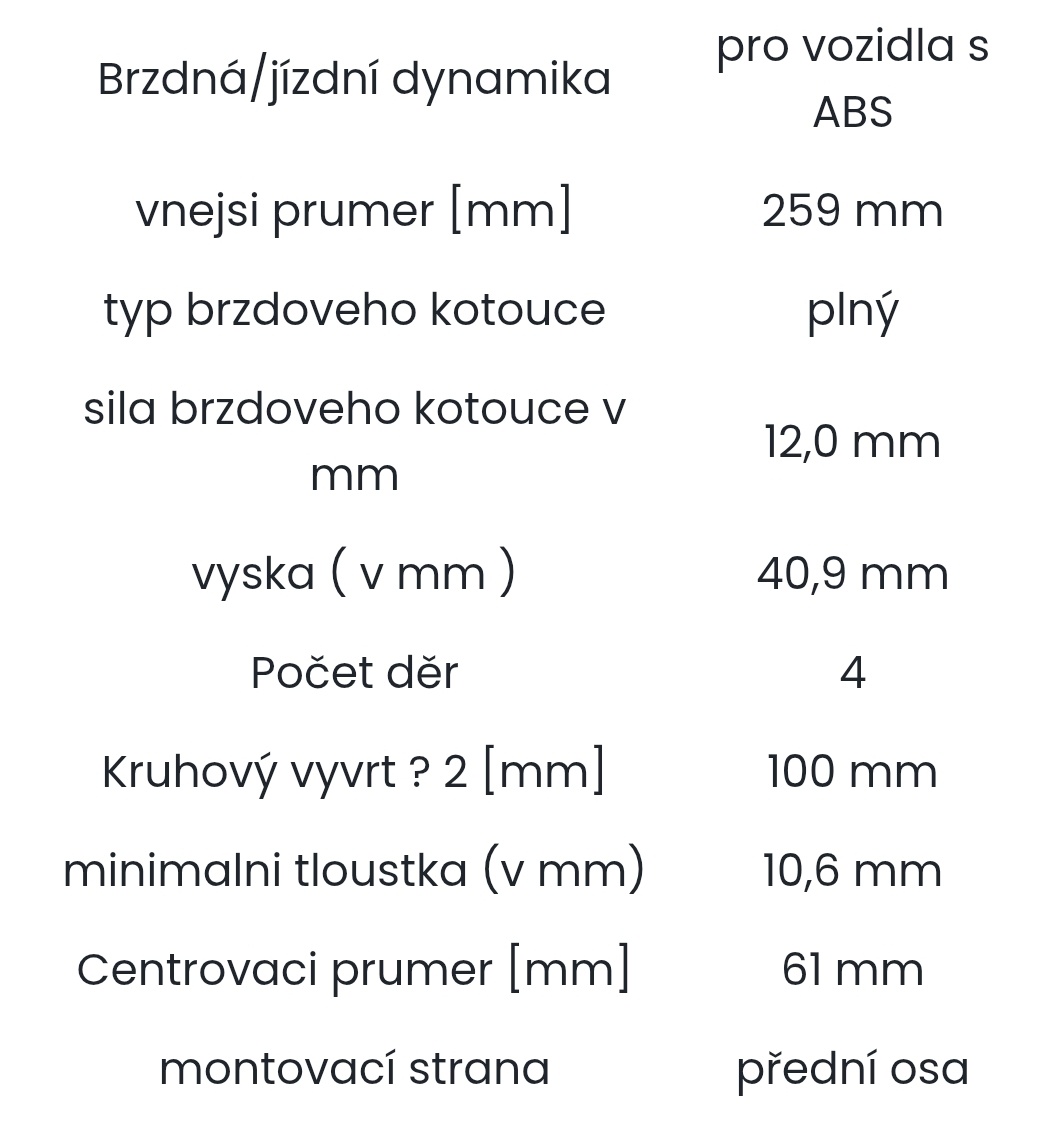 Predné brzdové kotúče Dacia Renault - 6