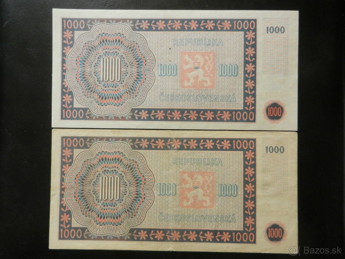 Bankovka 1000Kčs 1945 - 6