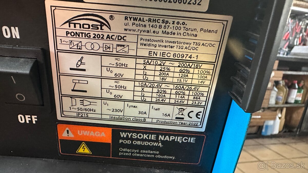 Zváračka TIG Pontig 202 AC/DC MOST - 6