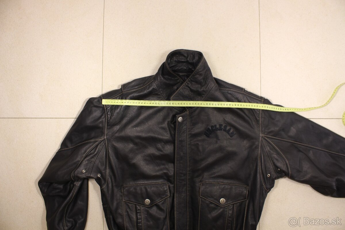 Pánská luxusní kožená bunda bomber Uncle Sam XL - 6