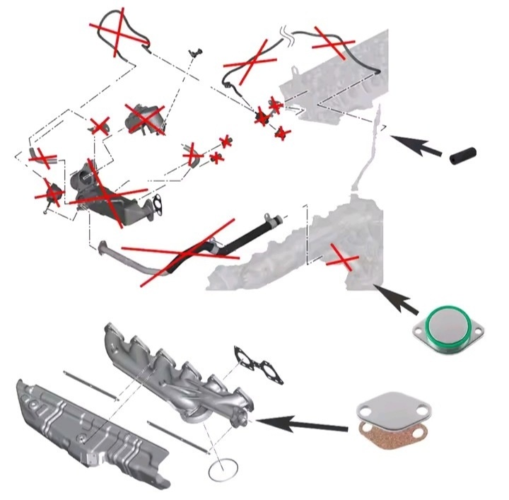 BMW zaslepenie EGR N57,N57S - 6