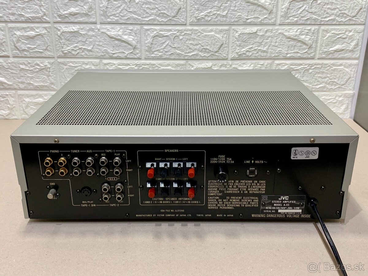 JVC A-X5 …. Stereo zosilovač. JVC T-X6L …. Stereo tuner - 6