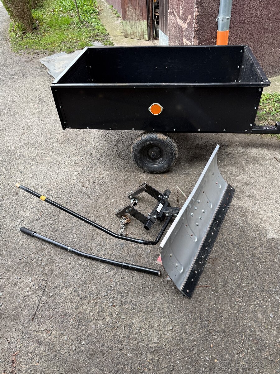 Malotraktorový pluh na sneh + Vlečka - 6