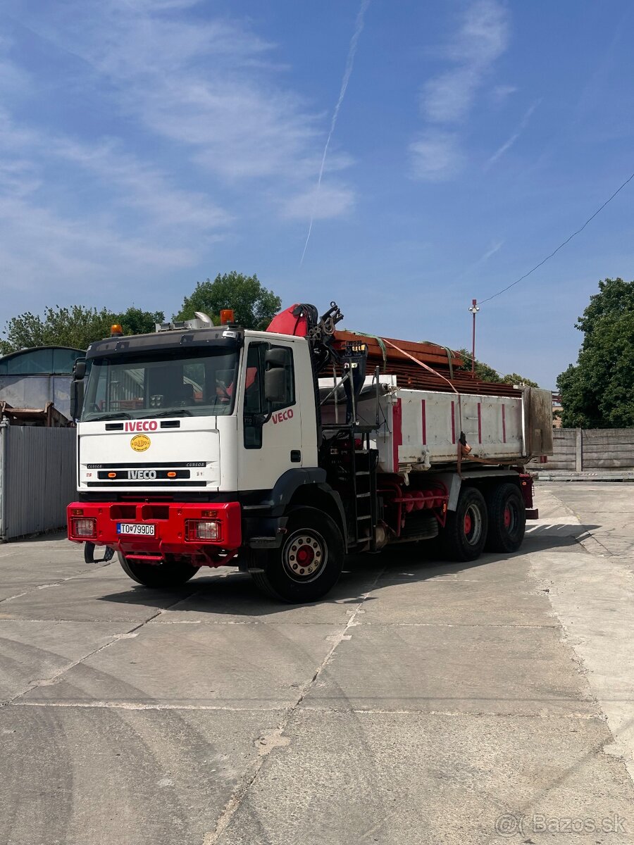 Iveco 6x4 trojstranný vyklapač + Hydraulicka ruka - 6