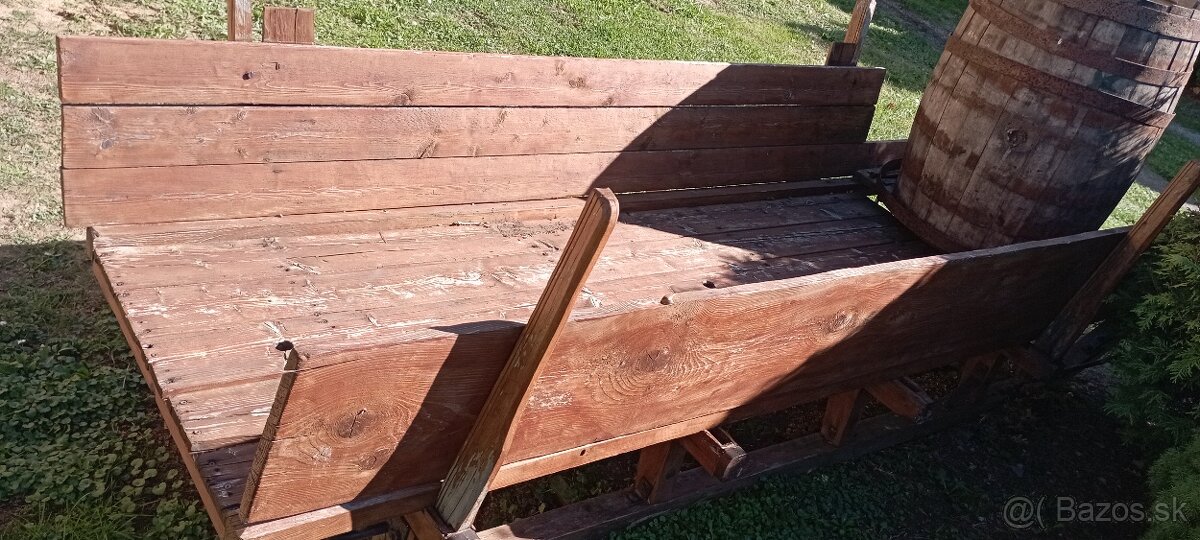 Staré drevené konské sane - 6