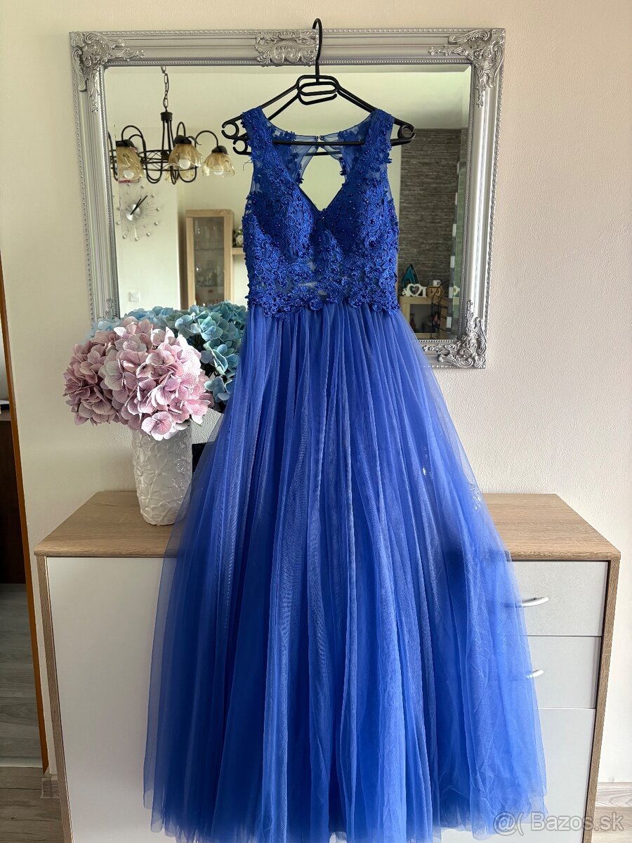 Modré šaty 36/S - 6