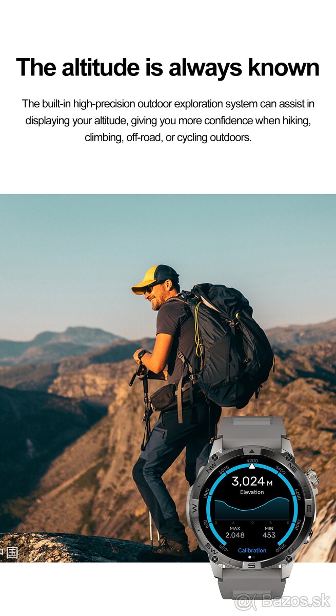 VWAR Taktické GPS profesionálne smartwatch - 6