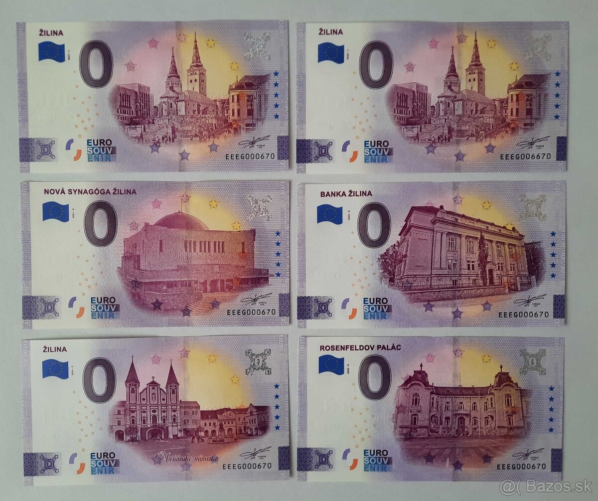 0€ / 0 euro suvenírová bankovka SK - 6