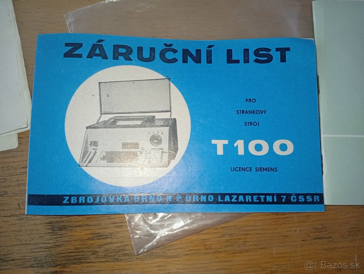 Predám telegrafný písací stroj T 100 - 6