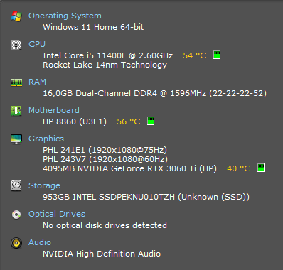 Herny PC RTX 3060Ti, i5-11400F, 16GB RAM - 6