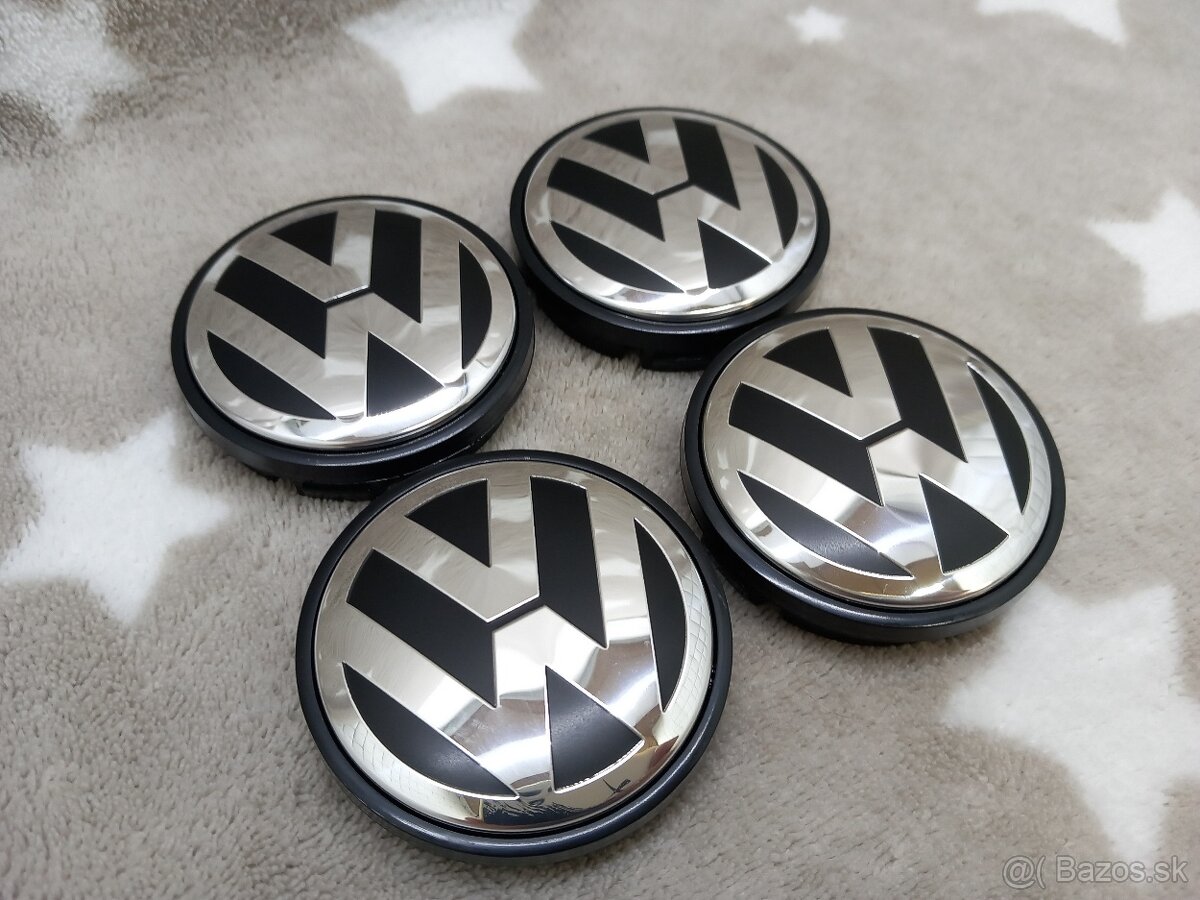 Středové krytky Vw, 56x52mm chrom logo - 6