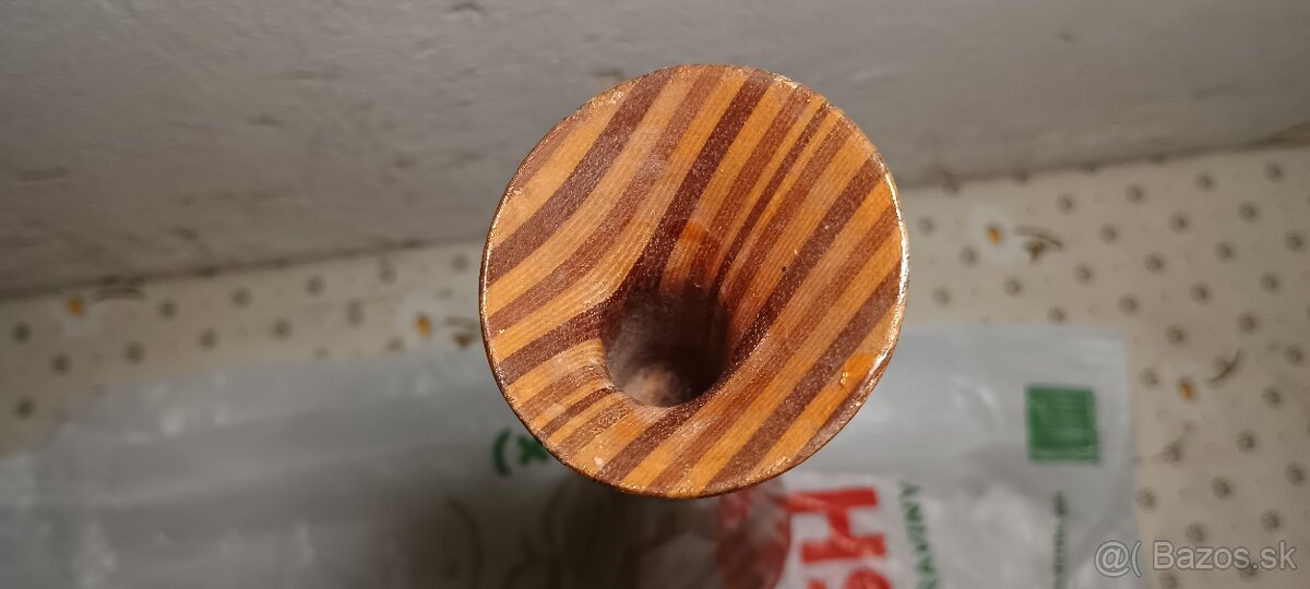 Retro drevena vaza - 6