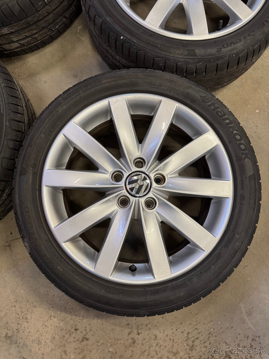 hliníkové disky vw r17,letné hankook 225/45 R17 - 6