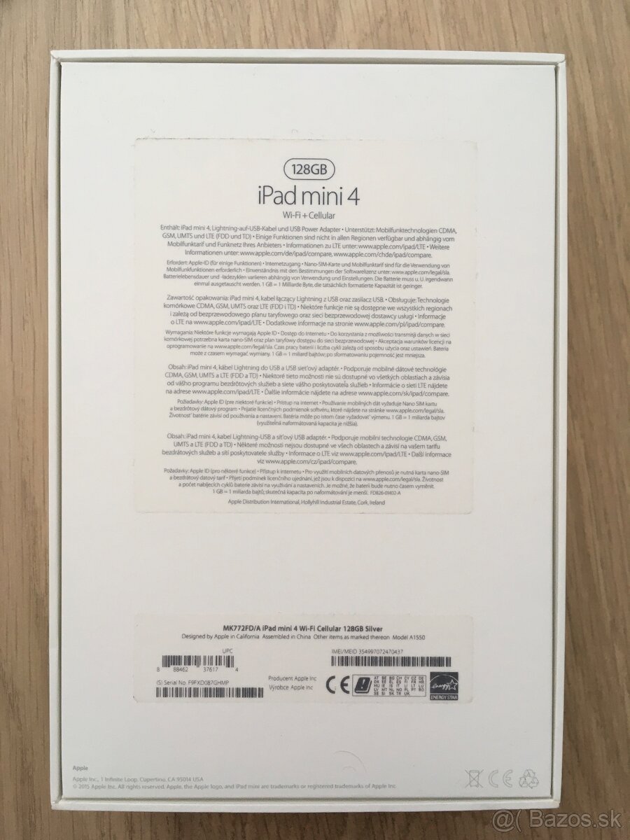 iPad mini 4 Wifi + Cellular 128 GB - výnimočný kúsok - 6