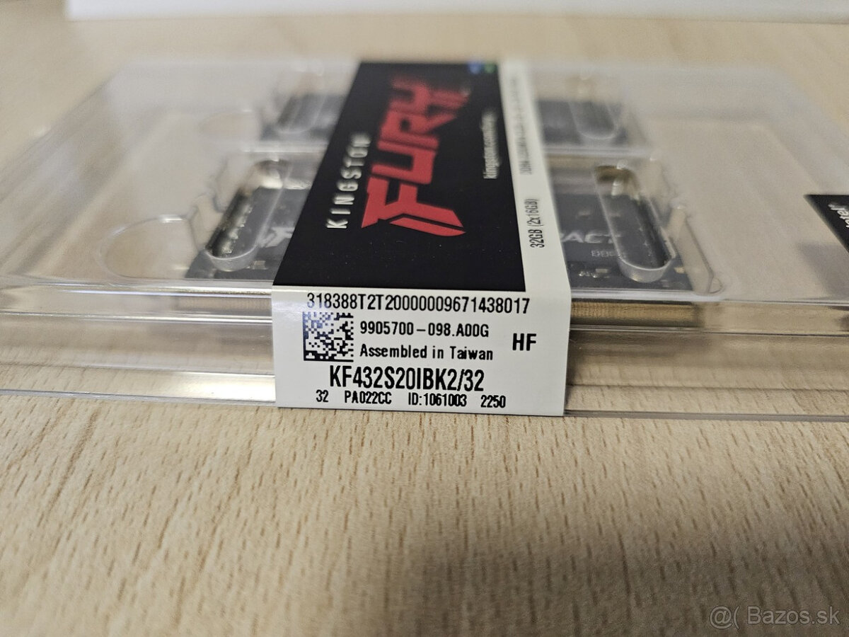 Kingston FURY SO-DIMM RAM 32GB kit DDR4 3200MHz CL20 - nové - 6