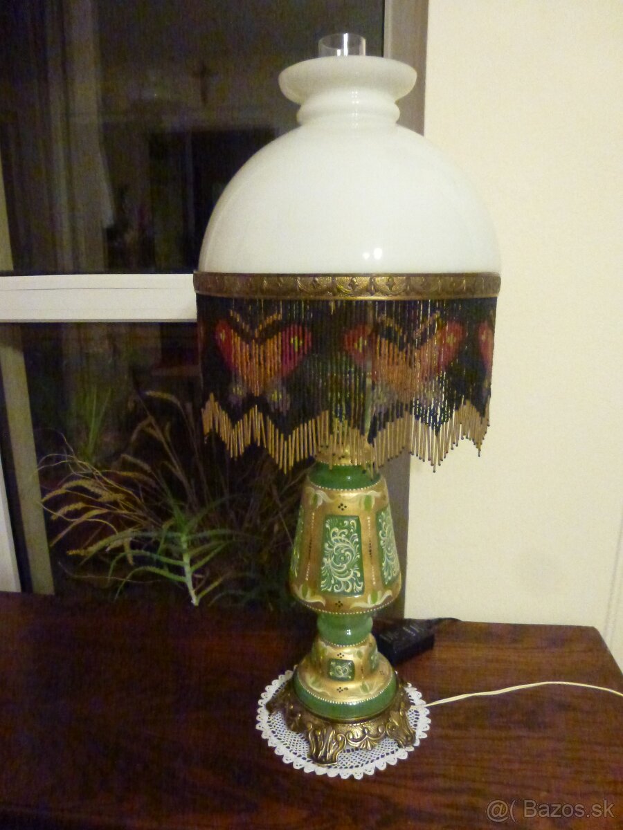 Ručne maľovaná stolová elektrická lampa MURANO - 6