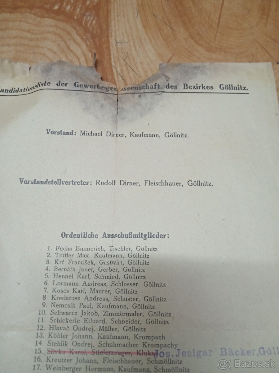 Gelnica voľby leták starý - 6