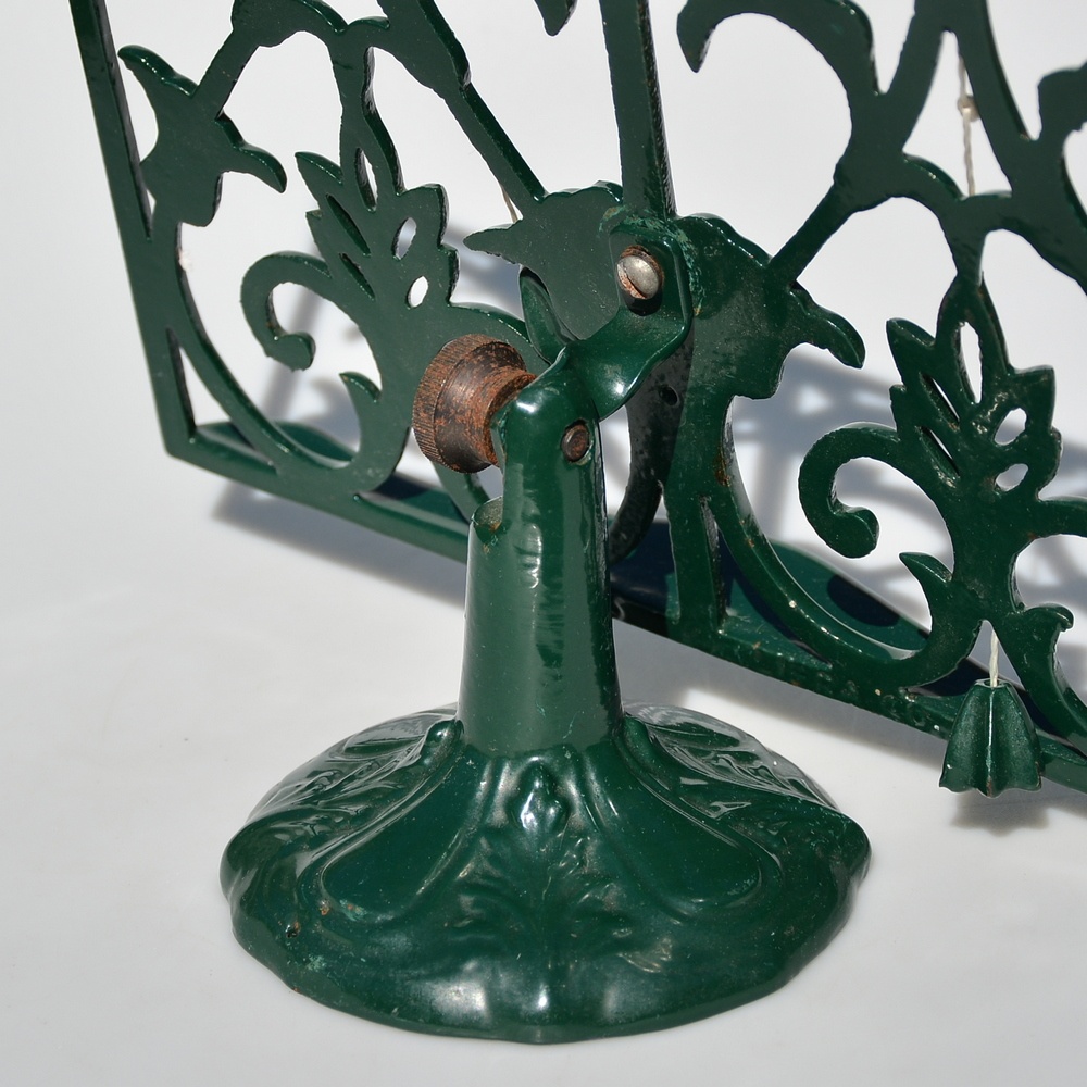 Ťažký anglický liatinový vintage stojan na knihu, tablet - 6