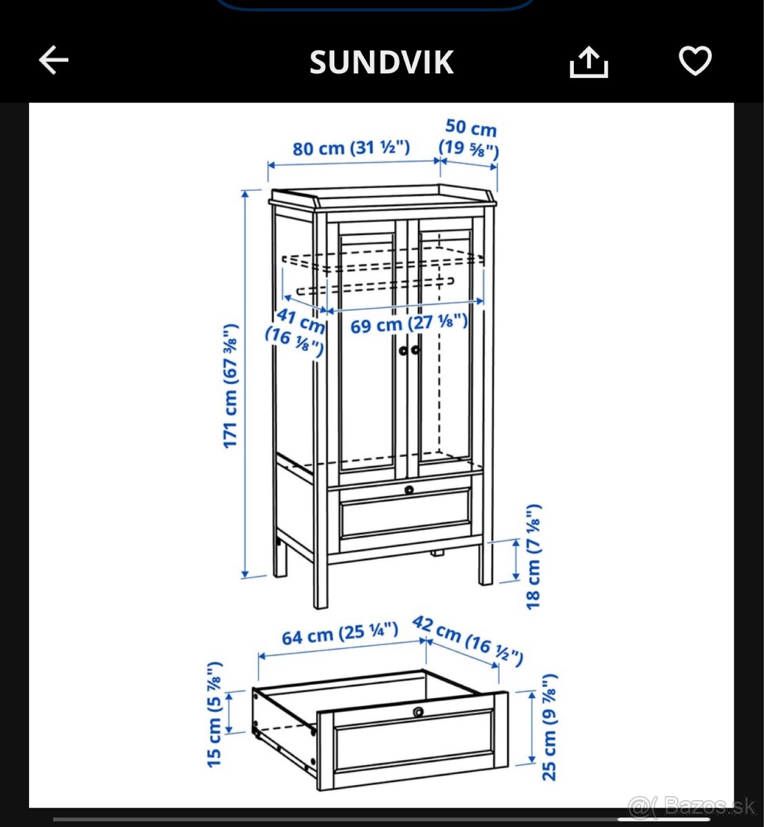 Ikea Sundvik detska skrina - 6