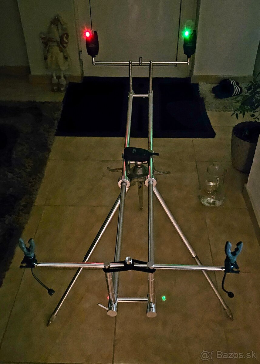 Rybársky stojan + signalizátory Delphin s príposluchom - 6