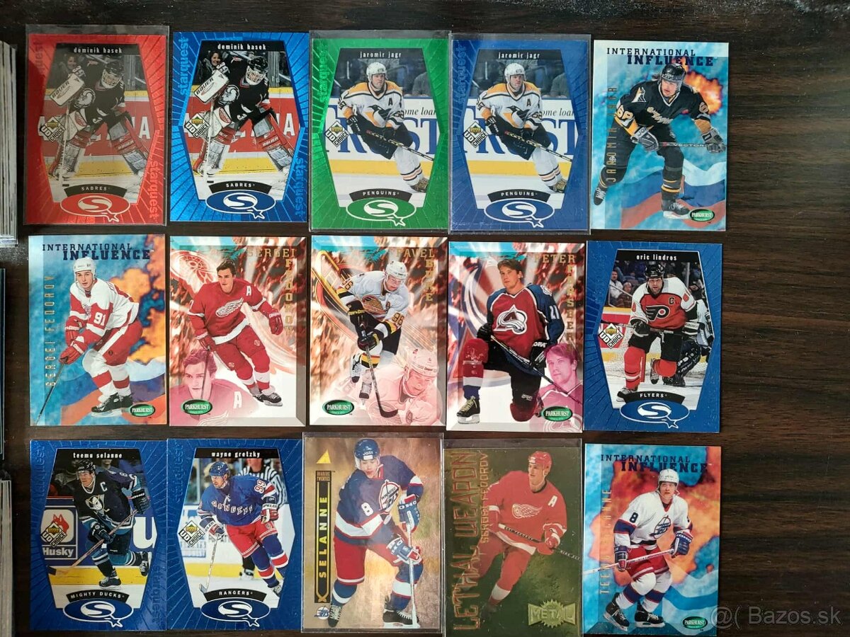 Hokejové karty Hasek, Bure,forsberg,McDavid,Crosby, jagr... - 6