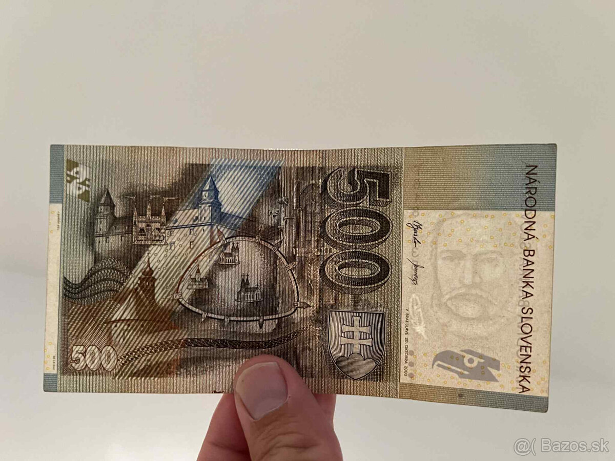 Slovenské bankovky 500 SK - 6