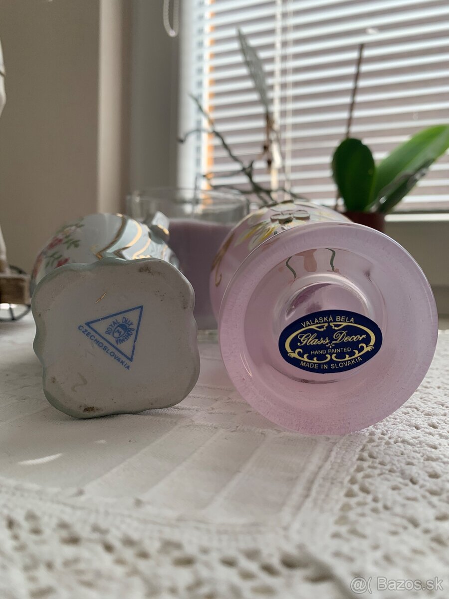 Váza, košík, krištálové popolníky - 6