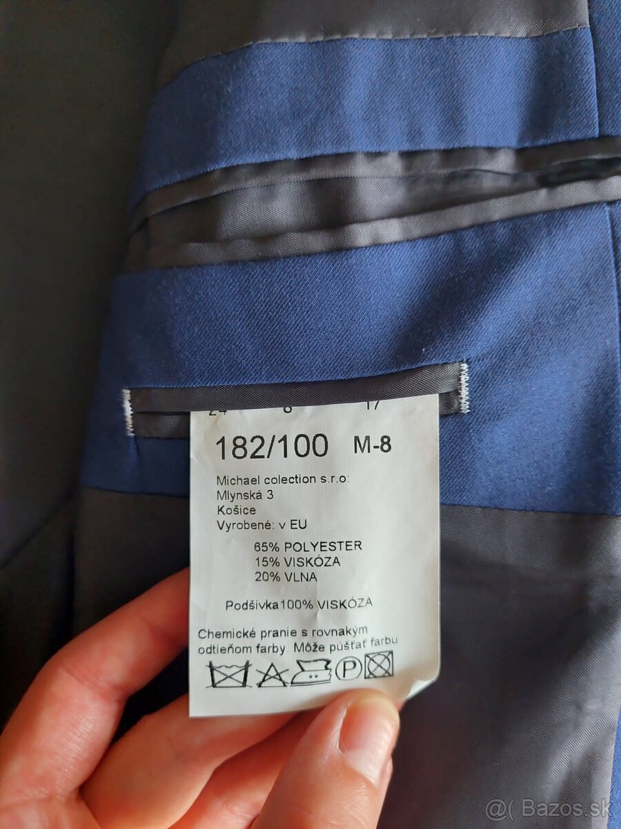 Pánsky oblek modrý nový - 6