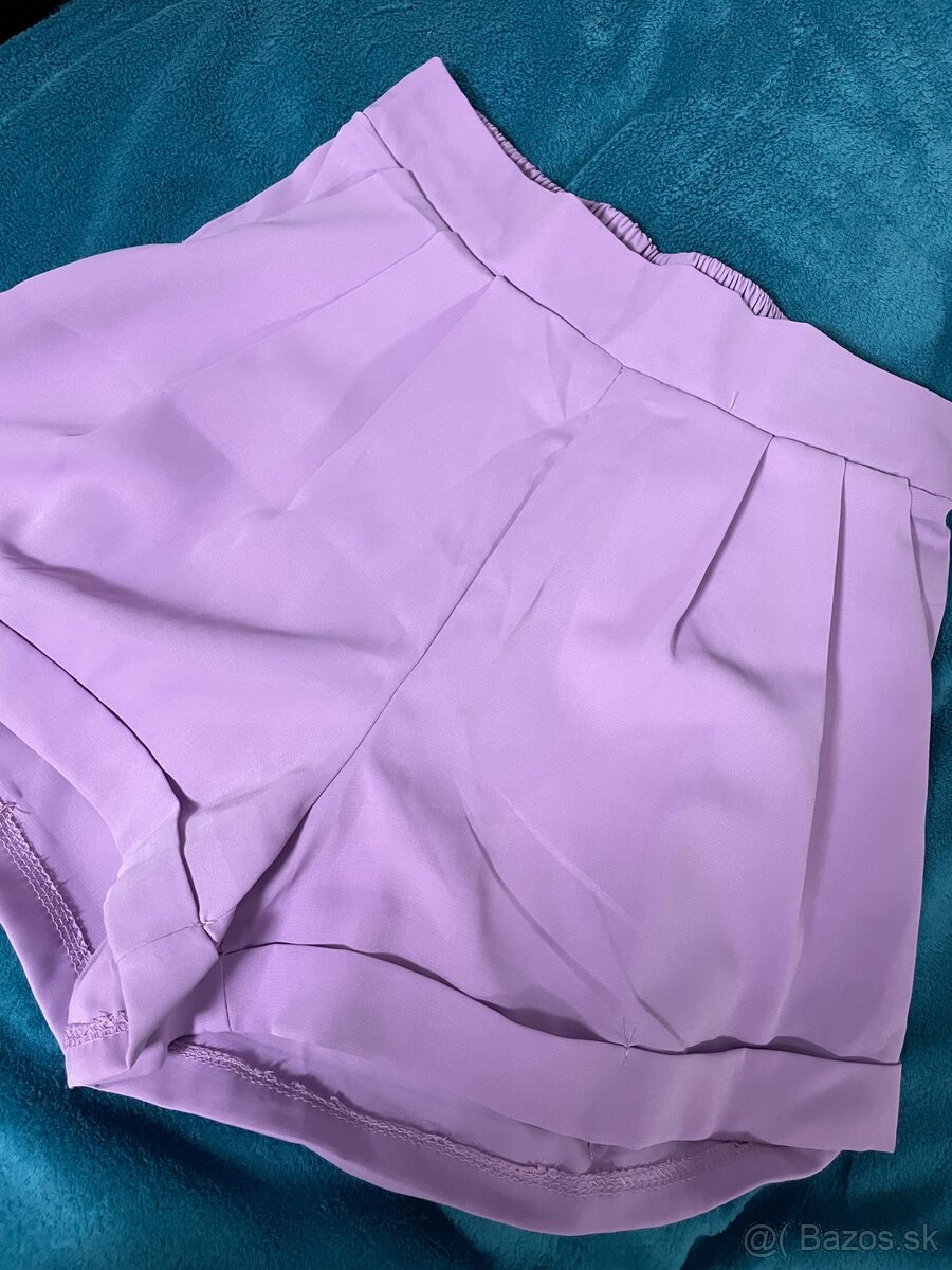 Fialový set sako + kraťasy - 6
