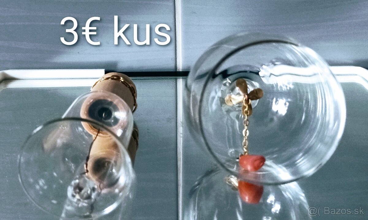 Retro sklo - modré, ružové - 6