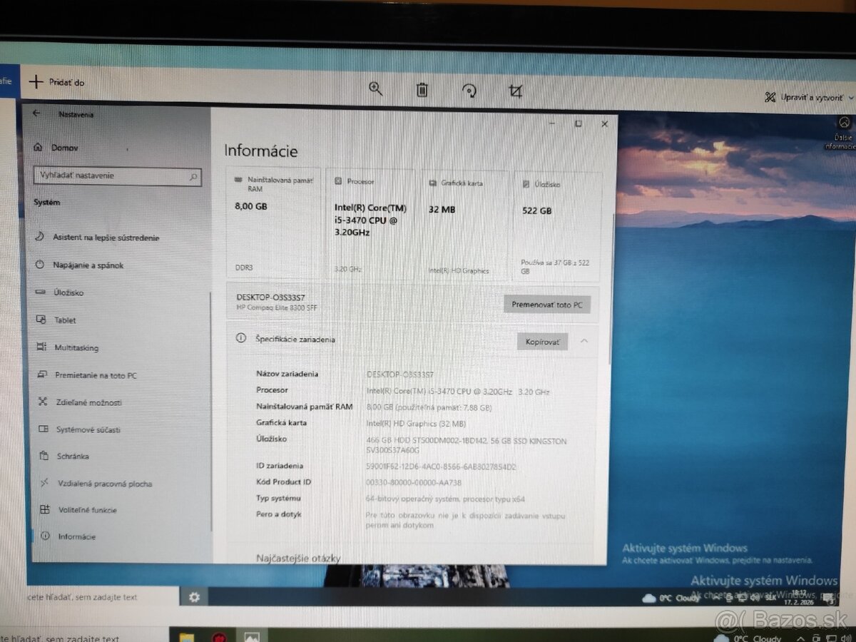 PC HP Compaq 8300 SFF - 6