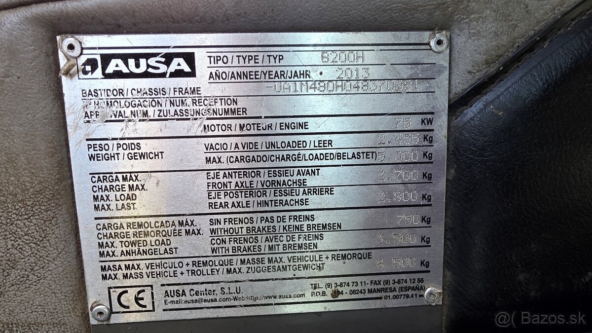 Víceúčelový zametací stroj, multicar, AUSA B200H,4x4 1743 MH - 6