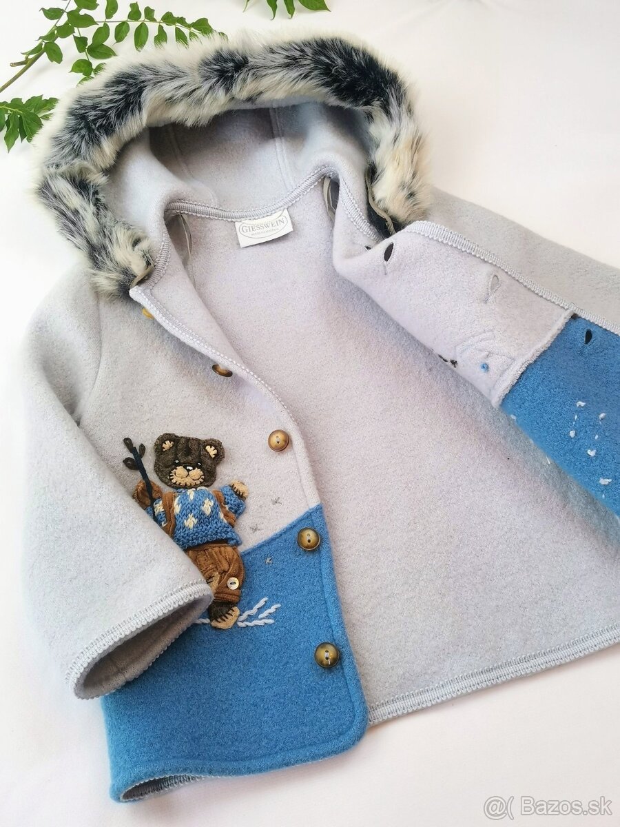 Giesswein-vlnenný kabátik veľkosť 110 - 6